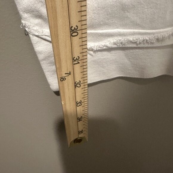 J Jill Denim Authentic Fit Cropped Jeans Womens Size 8 Large Cuff White - Picture 9 of 10